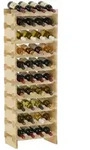 Proregal Weinregal, Natur, Holz, Echtholz,Kiefer, Rechteckig, 46x135x28 cm,