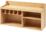 [en.casa] Werkzeug-Organizer, Natur, Holz, Rechteckig, 86x45x25 cm, Freizeit,