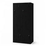 Jan Nowak Kleiderschrank, Schwarz, Metall, 80x185x45 cm, Garderobe,