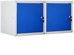Proregal Schliessfachw&uuml;rfel, Blaugrau, Metall, 70x35x35 cm, Garderobe,