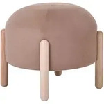 Beliani Hocker, Hellbraun, Textil, 40x38x40 cm, Wohnzimmer, Hocker