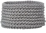 Homescapes Aufbewahrungskorb, Grau, Textil, Uni, Rund, 37x21x37 cm, Oeko-Tex&reg;,