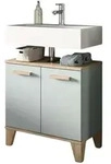 Inn.Furn Waschbeckenunterschrank, Gr&uuml;n, Eiche, Holzwerkstoff,...