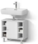 Livinity&reg; Waschbeckenunterschrank, Wei&szlig;, Holzwerkstoff, 7 F&auml;cher, Rechteckig,