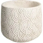 Beliani Blumenk&uuml;bel, Beige, Keramik, Rund, 29 cm, Dekoration, Blumen &...