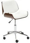 Beliani Schreibtischstuhl, Wei&szlig;, Kunststoff, 54x77x39 cm, Arbeitszimmer,