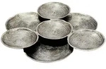 Livetastic Dekoschale, Silber, Metall, rund, 44x4x44 cm, handgemacht,...