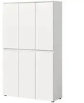 Inn.Furn Mehrzweckschrank, Wei&szlig;, Kunststoff, Nachbildung, Uni, 14 F&auml;cher,