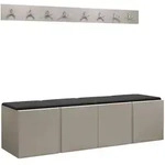 Mirjan24 Garderoben-Set, Kaschmir, Anthrazit, Kunststoff, 168x42x46 cm,...