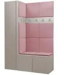 Mirjan24 Garderoben-Set, Kaschmir, Rosa, Kunststoff, 124x186x46 cm, Garderobe,