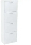 Home Collective Schuhschrank, Wei&szlig;, Holzwerkstoff, 50x152x28 cm, Garderobe,