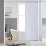 Duschvorhang, Wei&szlig;, Textil, 90x180 cm, Badtextilien, Duschvorh&auml;nge