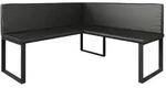 Vicco Eckbank, Schwarz, Textil, Formgebogen, 150x50x150 cm, Esszimmer, B&auml;nke,