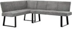 Beautysofa Eckbank, Grau, Metall, L-Form, 203x162 cm, Esszimmer, B&auml;nke,...