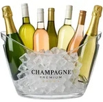 Relaxdays Eiseimer, Transparent, Kunststoff, 25.5 cm, Essen & Trinken, Barausstattung