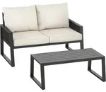 tectake Gartenlounge-Set, Anthrazit, Metall, Loungem&ouml;bel, Gartenlounge-Sets