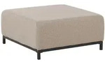 Beliani Ottomane, Beige, Textil, 1-Sitzer, Quadratisch, 83x38x83 cm, Wohnzimmer,