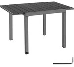 tectake Gartentisch, Schwarz, Kunststoff, Baum/Pflanze/Natur, Quadratisch,...