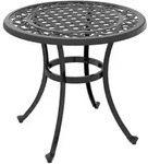Outsunny Garten, Schwarz, Metall, 60x53x60 cm, Gartenm&ouml;bel, Gartentische,