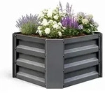 Hochbeet, Schwarz, Metall, 41,5 L, 50x30x40 cm, Gartenzubeh&ouml;r, Hochbeete