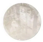 Tulup Glasplatte, Creme, Glas, Rund, 70x70x0.4 cm, Kleinm&ouml;bel, Kamine &...