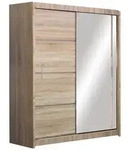 Masseno Schwebet&uuml;renschrank, Sonoma Eiche, Holzwerkstoff, 4 F&auml;cher,...