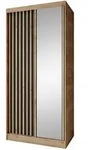 Beautysofa Schwebet&uuml;renschrank, Eiche Artisan, Schwarz, Holzwerkstoff, 2...