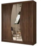 Masseno Schwebet&uuml;renschrank, Nussbaum, Holzwerkstoff, 6 F&auml;cher, 4 Schubladen,