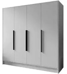 Masseno Dreht&uuml;renschrank, Wei&szlig;, Holzwerkstoff, 8 F&auml;cher, Rechteckig,...