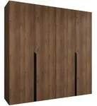 Mirjan24 Dreht&uuml;renschrank, Nussbaum, Schwarz, Kunststoff, Rechteckig,...