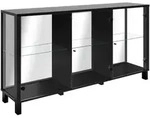 Carryhome Sideboard, Schwarz, Holzwerkstoff, 3 F&auml;cher, 160x85x37.5 cm, Wohnzimmer,