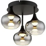 Nowa Deckenleuchte, Schwarz, Glas, Rund, 35x28.5x35 cm, Lampen & Leuchten, LED