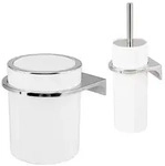 bremermann Badezimmerset, Wei&szlig;, Kunststoff, 10x36.5x10 cm, Badaccessoires