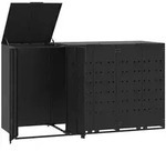 Deluke M&uuml;lltonnenbox, Schwarz, Metall, 207x117x79 cm, Aufbewahrung &...