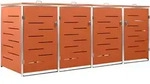 Deluke 4Er, Orange, Metall, 276.5x115.5x77.5 cm, Aufbewahrung & Schutzh&uuml;llen