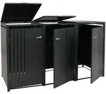 Proregal M&uuml;lltonnenbox, Anthrazit, Metall, 200x122x84 cm, Aufbewahrung &