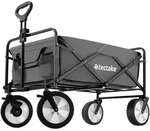 tectake Bollerwagen, Grau, Kunststoff, 53.5x101x91 cm, Gartenzubeh&ouml;r,...