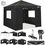 Faltpavillon, Schwarz, Textil, 300x300x600 cm, Sonnenschutz & Sichtschutz, Pavillons