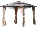Deluke Pavillon, Grau, Kunststoff, 295x275x295 cm, Sonnenschutz & Sichtschutz,
