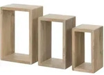 Massivmoebel24 Wandregal, Wei&szlig;, Holz, Echtholz,Mangoholz, 45x30x20 cm,...