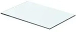 vidaXL Regalboden, Klar, Glas, 1 F&auml;cher, Rechteckig, 40x0.8x20 cm, Wohnzimmer,