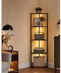 Mid.you Eckregal, Schwarz, Metall, Holzwerkstoff, 48x146.6x24.8 cm, Wohnzimmer,