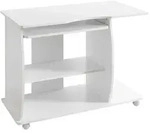 Kadima Design Schreibtisch, Wei&szlig;, Holz, Rechteckig,Rechteckig, Rollen, 50x71x90 cm,