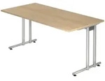 b&uuml;m&ouml; Schreibtisch, Eiche, Holzwerkstoff, Nachbildung,Eiche, Rechteckig,...