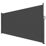 Outsunny Seitenmarkise, Dunkelgrau, Metall, F&uuml;llung: Polyester, 5x185x420 cm,