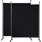 Quick Star Paravent, Schwarz, Metall, 150x190 cm, Sonnenschutz & Sichtschutz,