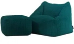 icon Kindersitzsack, Dunkelgr&uuml;n, Textil, 100 L, Quadratisch, 55x44x55 cm,