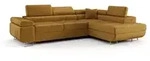 Fun M&ouml;bel Ecksofa, Gelb, Textil, Ottomane rechts, 275x202 cm, Wohnzimmer,...