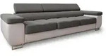 Masseno Schlafsofa, Hellgrau, Wei&szlig;, Holz, 3-Sitzer, 276x98x87 cm, Wohnzimmer,...