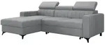 Mirjan24 Ecksofa, Dunkelgrau, Textil, Kiefer, Ottomane links,L-Form, 236x172 cm,